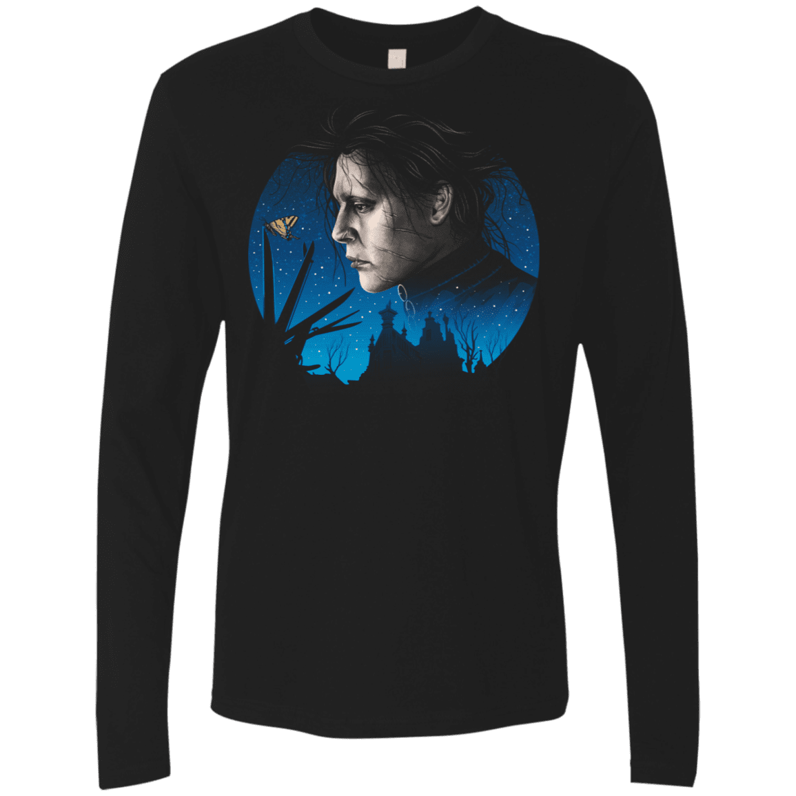T-Shirts Black / S Scissored Gentleman Men's Premium Long Sleeve