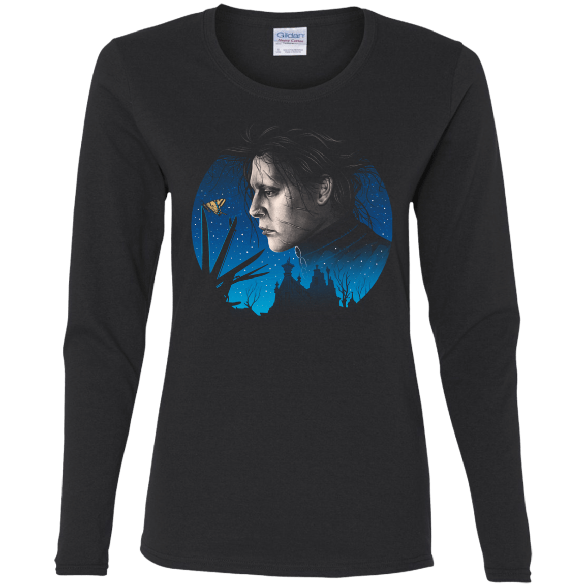 T-Shirts Black / S Scissored Gentleman Women's Long Sleeve T-Shirt