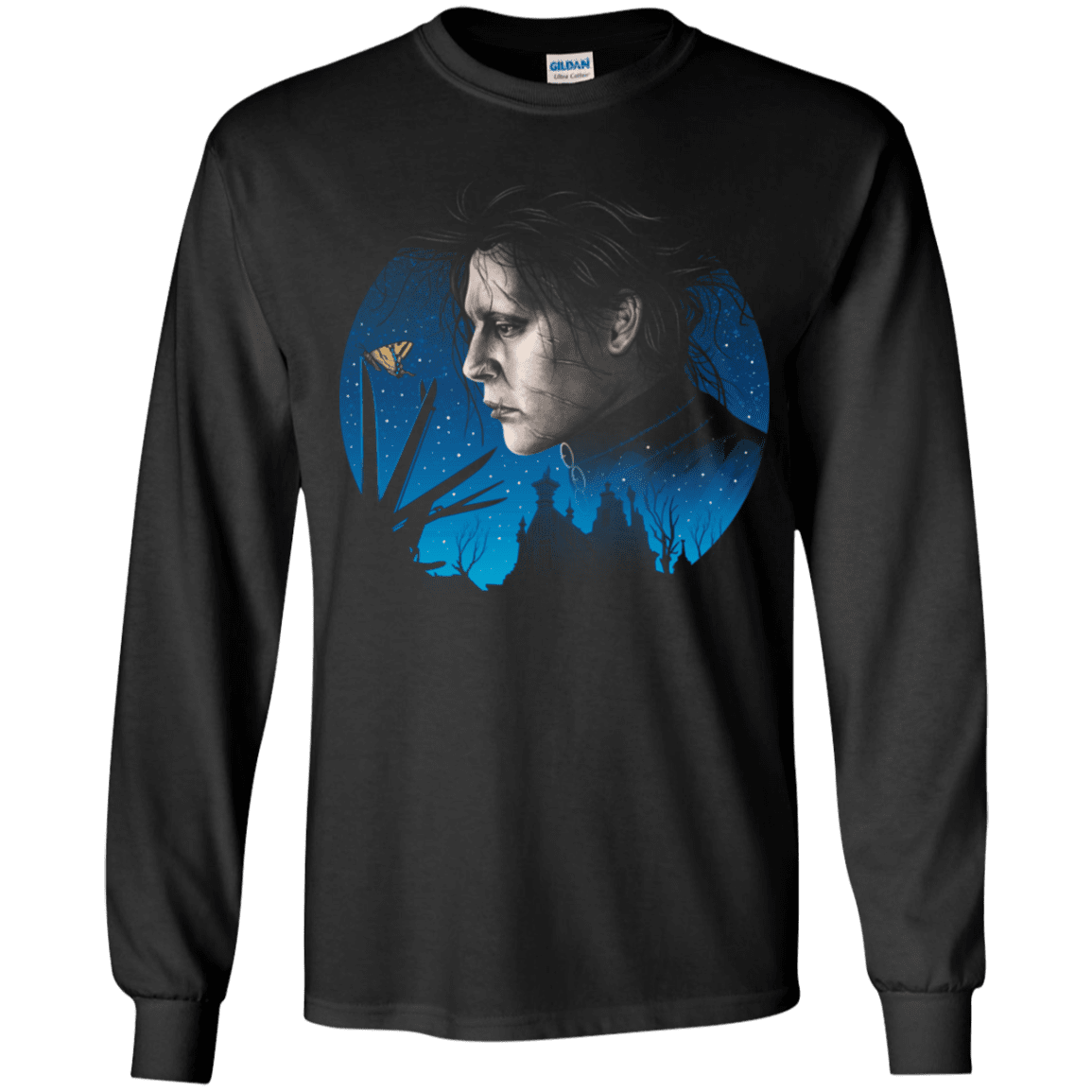 T-Shirts Black / YS Scissored Gentleman Youth Long Sleeve T-Shirt