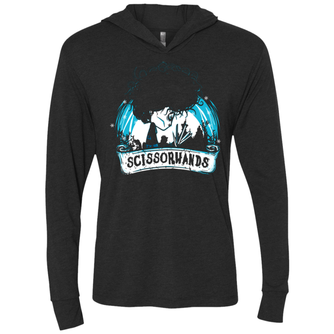 T-Shirts Vintage Black / X-Small Scissorhands Triblend Long Sleeve Hoodie Tee