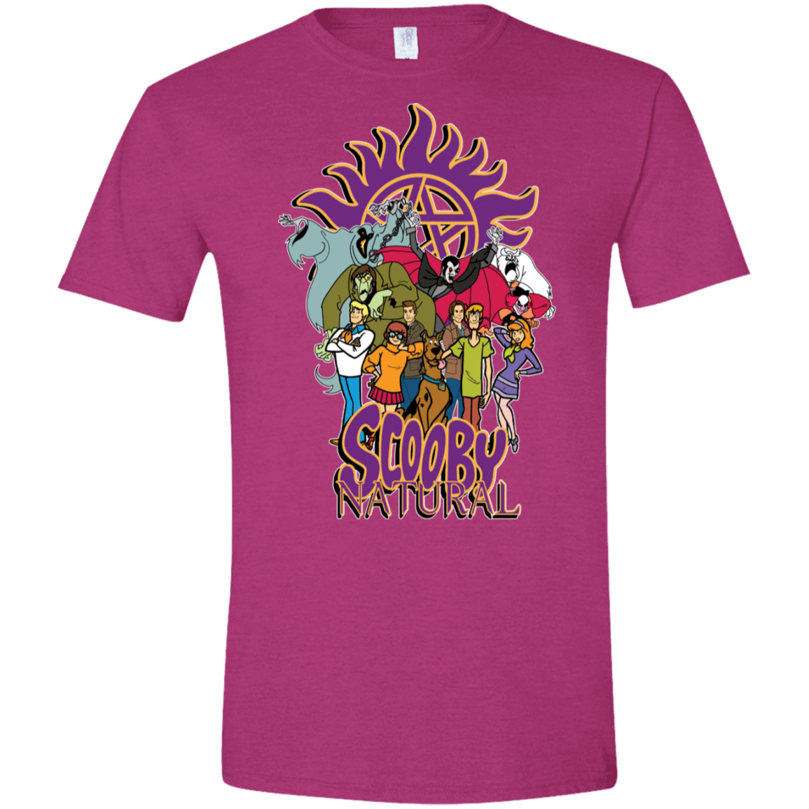 T-Shirts Antique Heliconia / S Scooby Natural Men's Semi-Fitted Softstyle