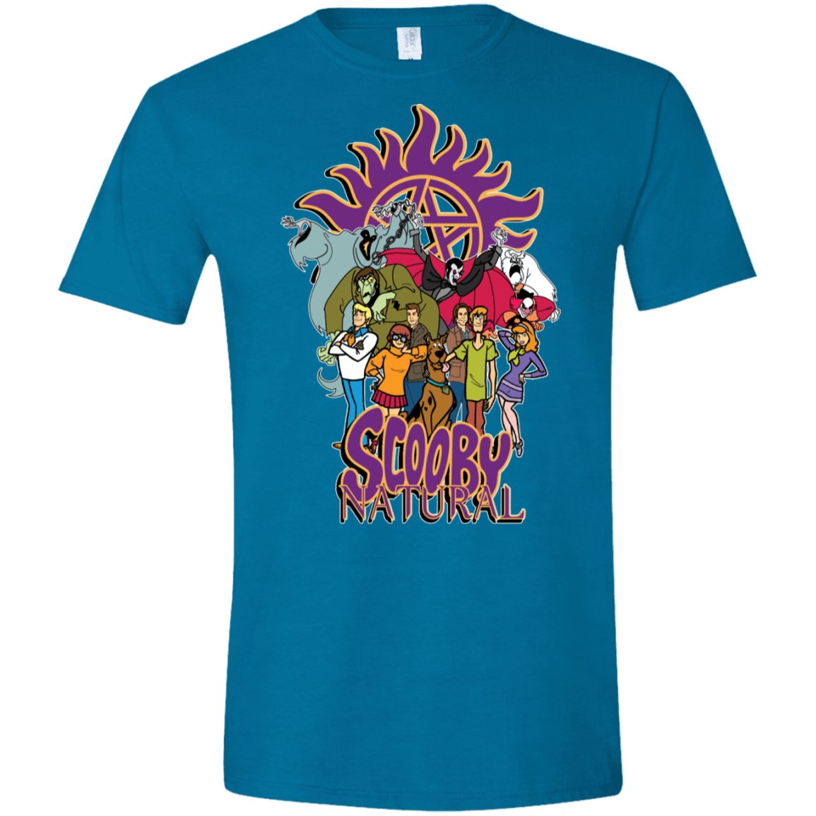 T-Shirts Antique Sapphire / S Scooby Natural Men's Semi-Fitted Softstyle