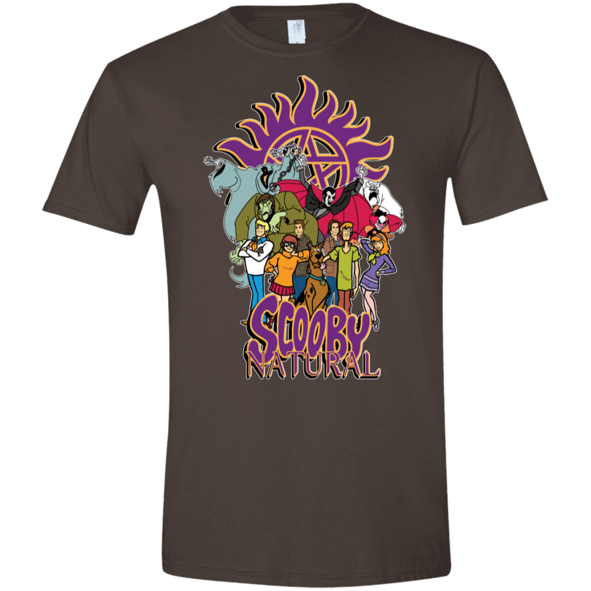 T-Shirts Dark Chocolate / S Scooby Natural Men's Semi-Fitted Softstyle