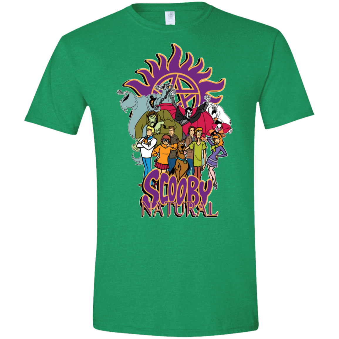 T-Shirts Heather Irish Green / S Scooby Natural Men's Semi-Fitted Softstyle