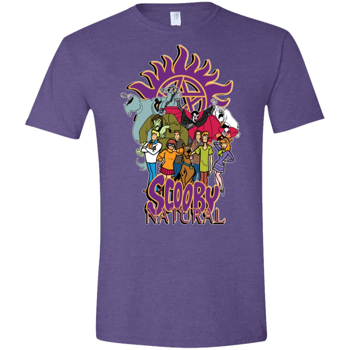 T-Shirts Heather Purple / S Scooby Natural Men's Semi-Fitted Softstyle
