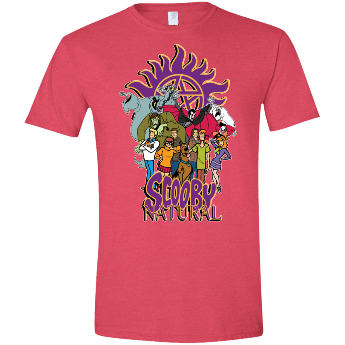T-Shirts Heather Red / S Scooby Natural Men's Semi-Fitted Softstyle