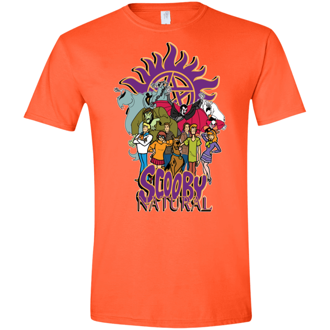 T-Shirts Orange / S Scooby Natural Men's Semi-Fitted Softstyle