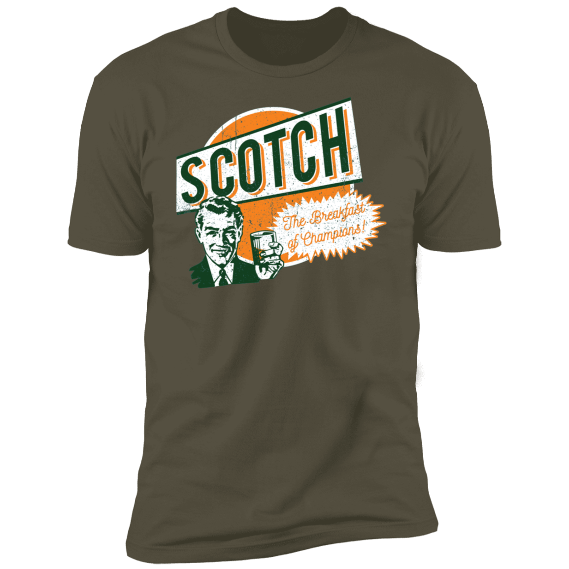 T-Shirts Military Green / S Scotch Retro Worn Men's Premium T-Shirt