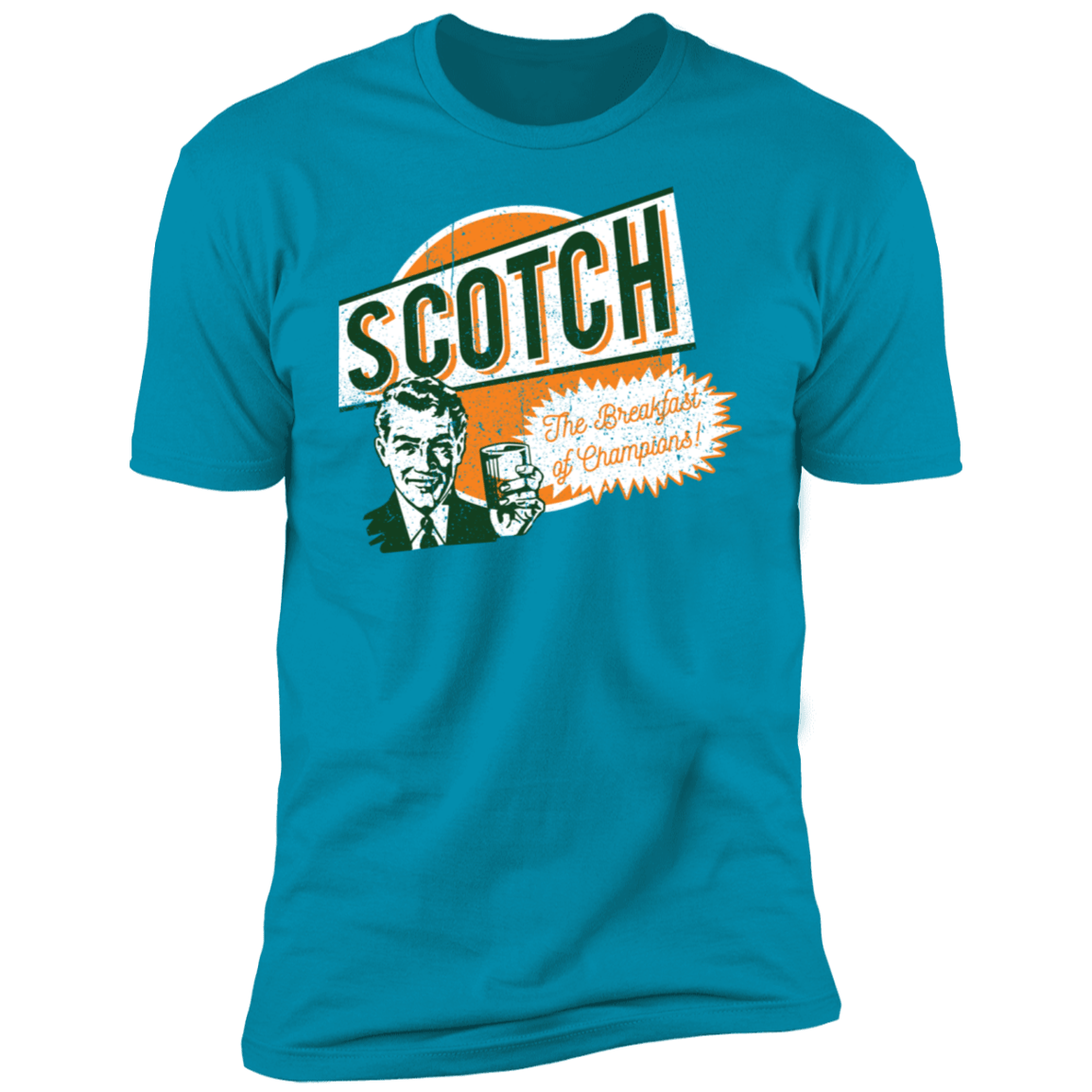 T-Shirts Turquoise / S Scotch Retro Worn Men's Premium T-Shirt