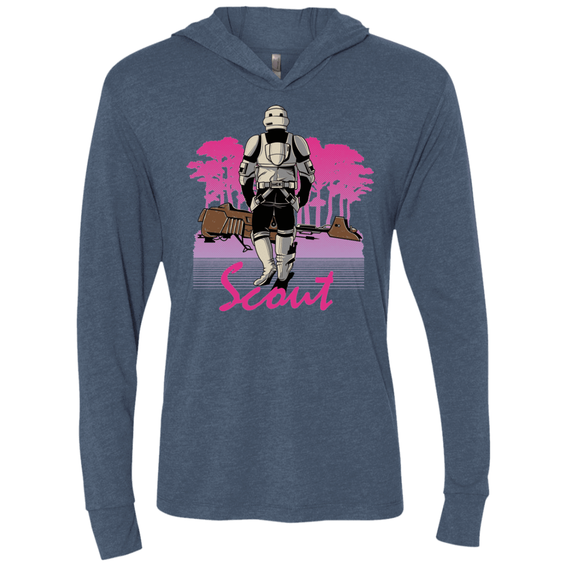 T-Shirts Indigo / X-Small SCOUT DRIVE Triblend Long Sleeve Hoodie Tee