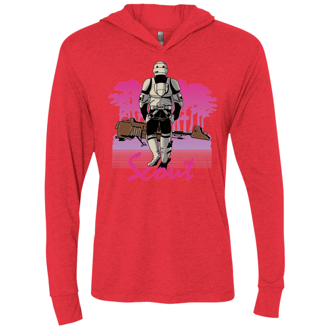 T-Shirts Vintage Red / X-Small SCOUT DRIVE Triblend Long Sleeve Hoodie Tee