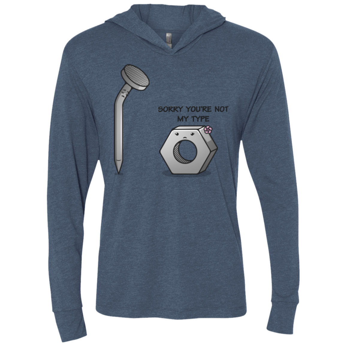 T-Shirts Indigo / X-Small Screw this Triblend Long Sleeve Hoodie Tee