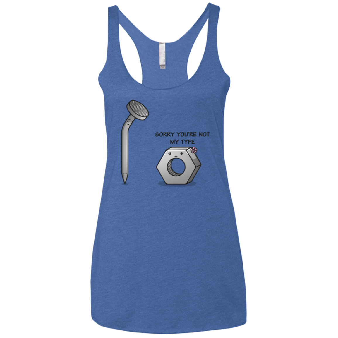 T-Shirts Vintage Royal / X-Small Screw this Women's Triblend Racerback Tank