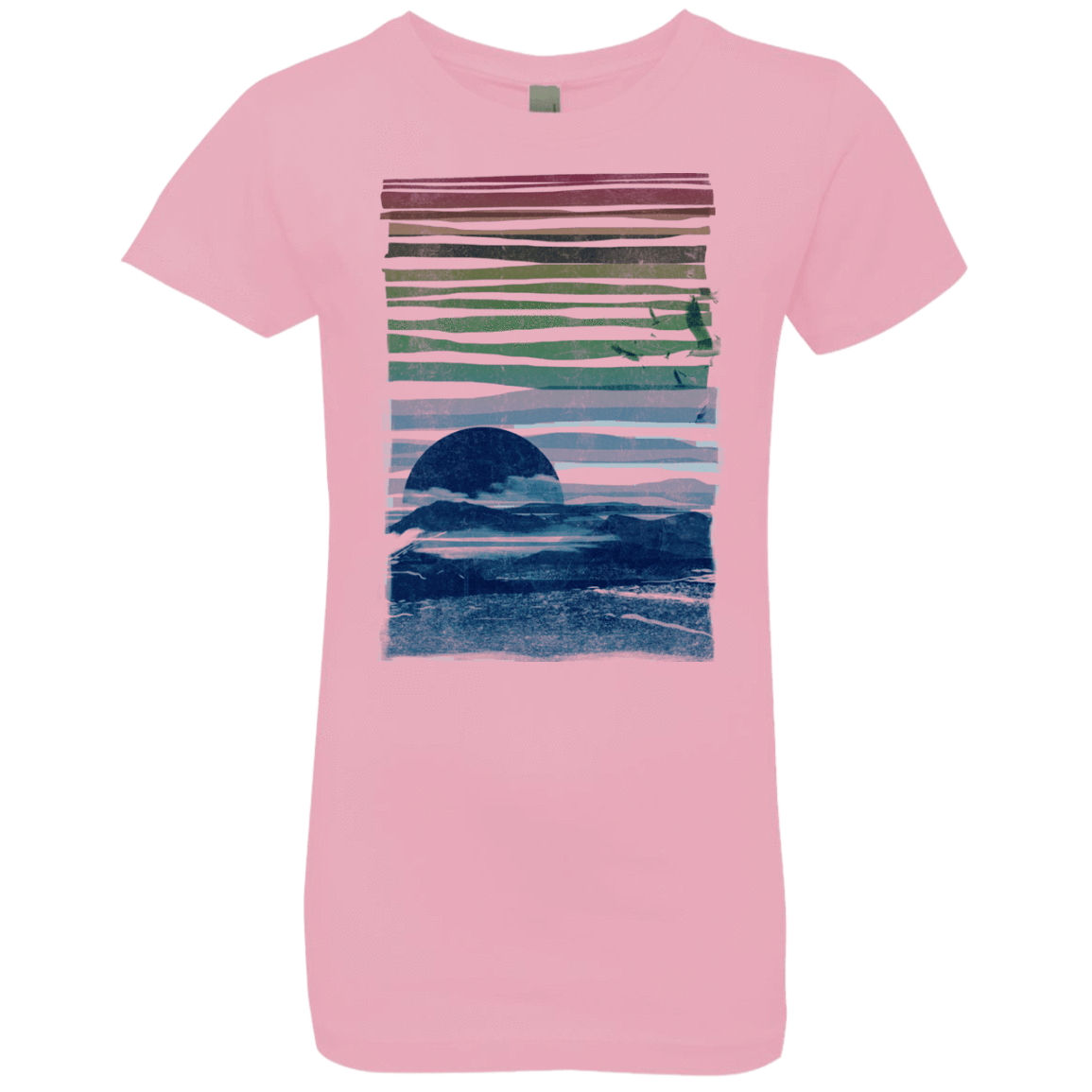 T-Shirts Light Pink / YXS Sea Landscape Girls Premium T-Shirt
