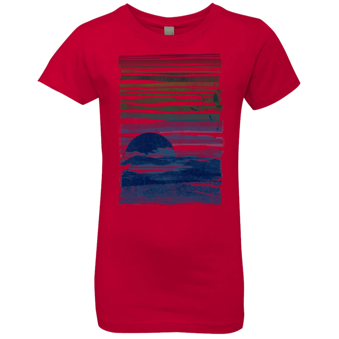 T-Shirts Red / YXS Sea Landscape Girls Premium T-Shirt