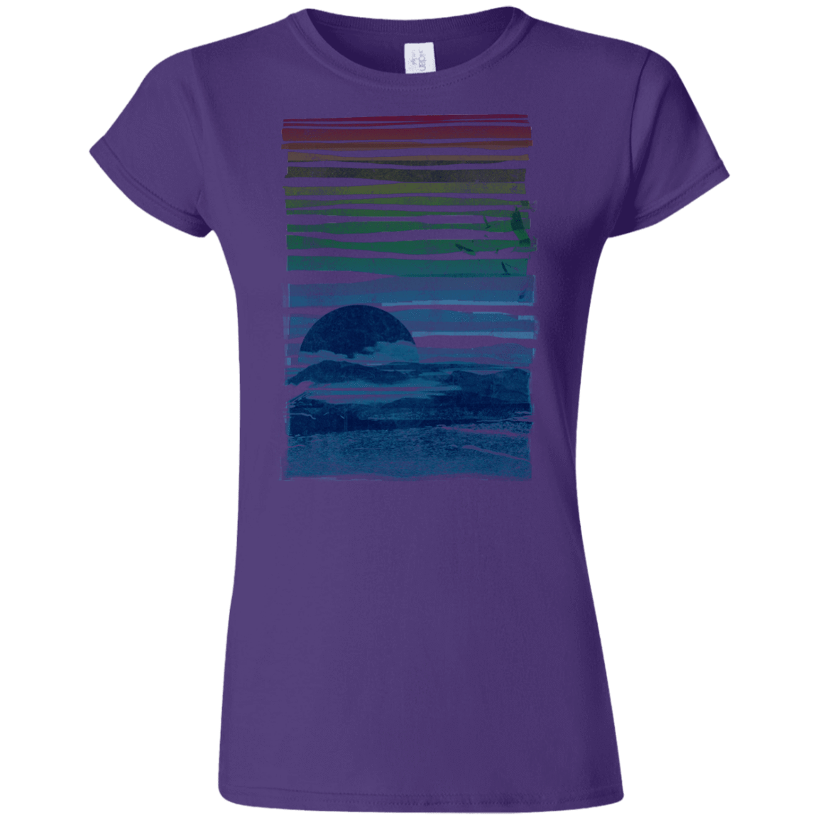 T-Shirts Purple / S Sea Landscape Junior Slimmer-Fit T-Shirt