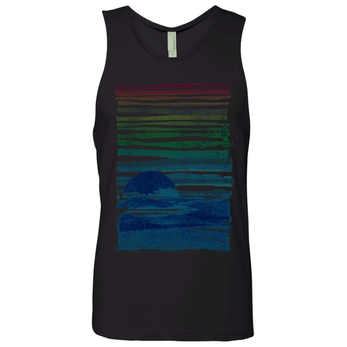 T-Shirts Black / S Sea Landscape Men's Premium Tank Top