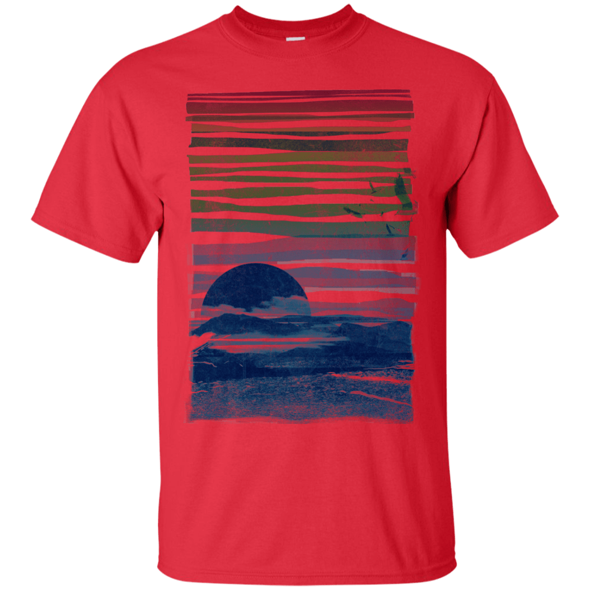 T-Shirts Red / S Sea Landscape T-Shirt