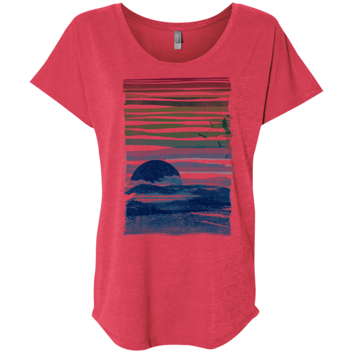 Sea Landscape Triblend Dolman Sleeve