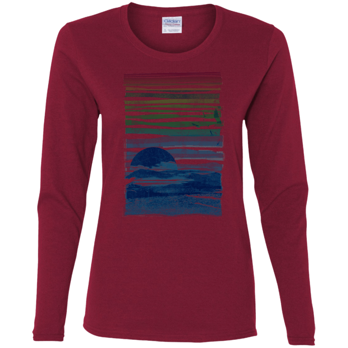 T-Shirts Cardinal / S Sea Landscape Women's Long Sleeve T-Shirt