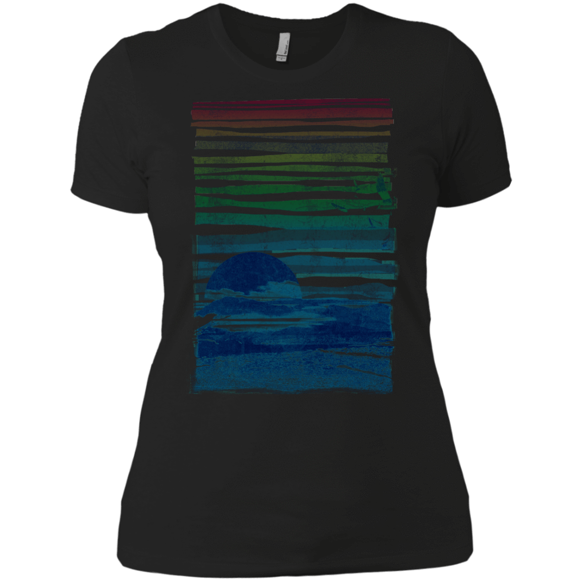 T-Shirts Black / X-Small Sea Landscape Women's Premium T-Shirt