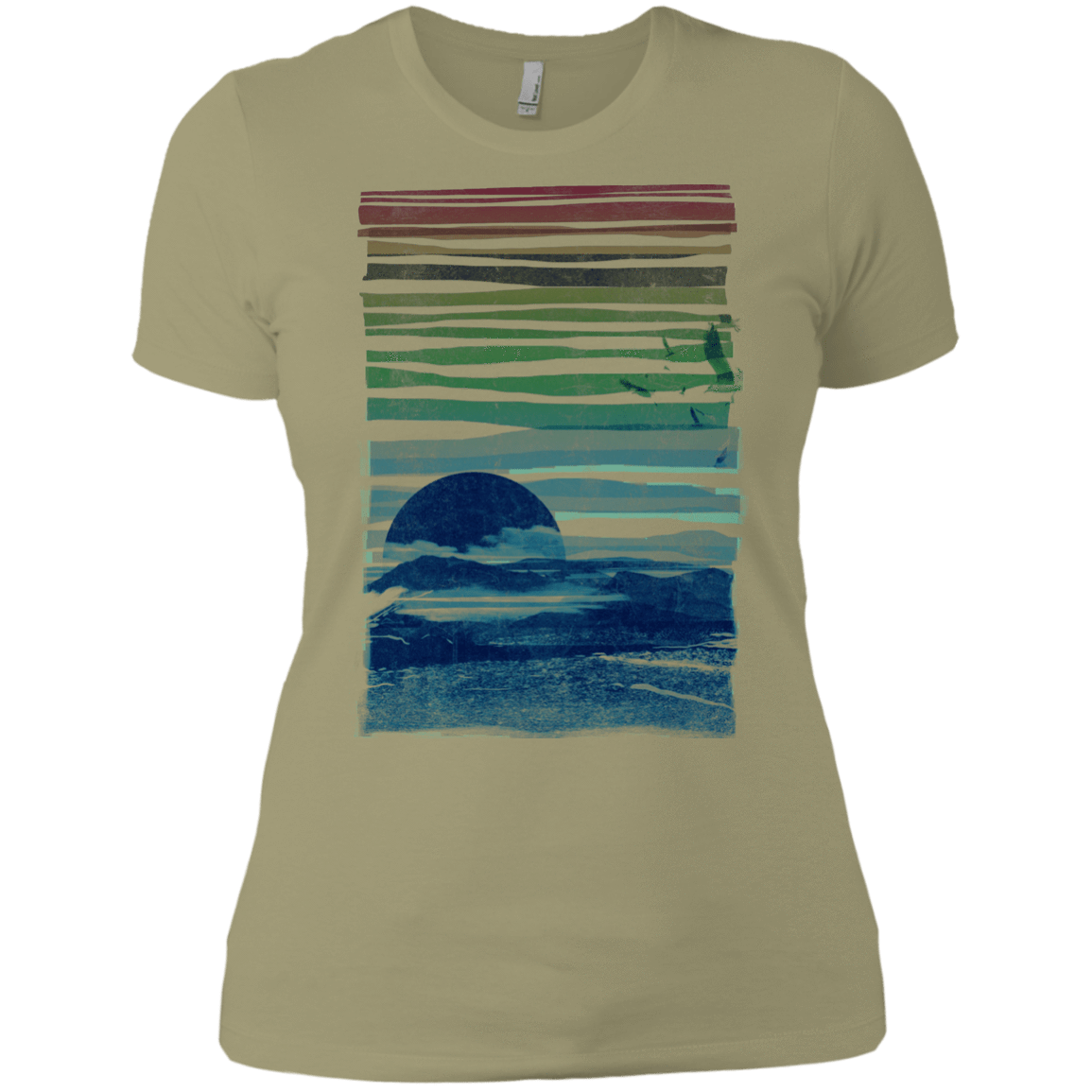 T-Shirts Light Olive / X-Small Sea Landscape Women's Premium T-Shirt