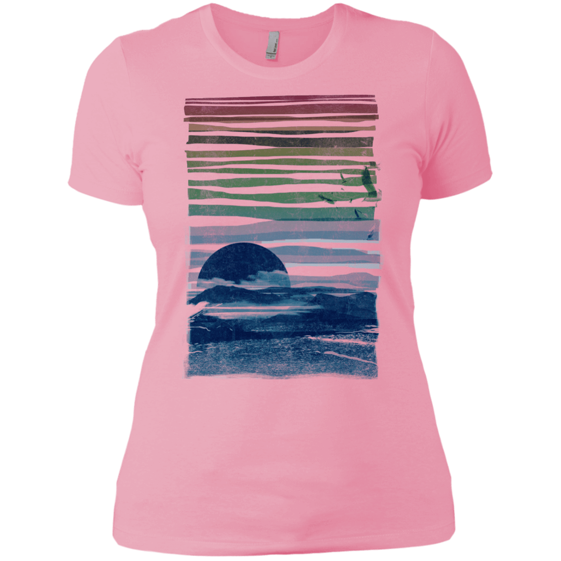 T-Shirts Light Pink / X-Small Sea Landscape Women's Premium T-Shirt