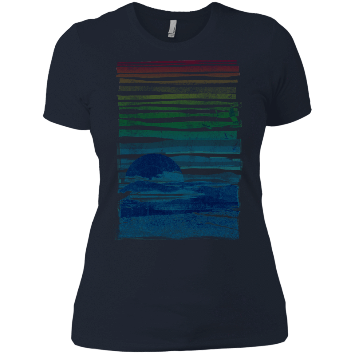 T-Shirts Midnight Navy / X-Small Sea Landscape Women's Premium T-Shirt