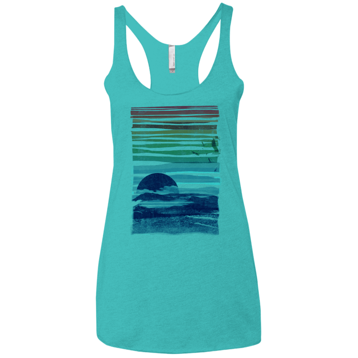 Sea Landscape Women's Triblend Racerback Tank