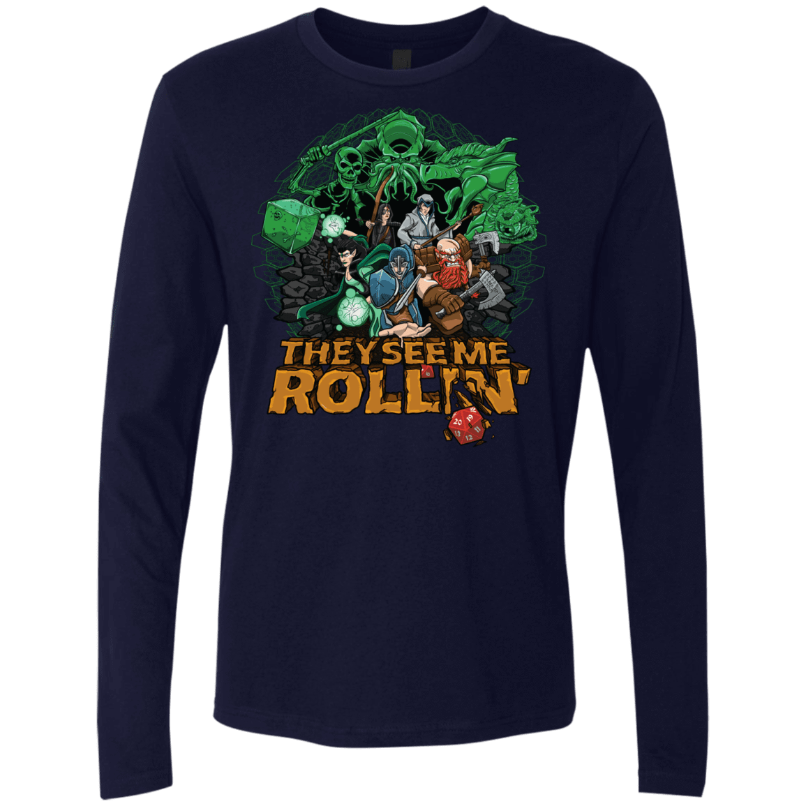 T-Shirts Midnight Navy / Small See me rolling Men's Premium Long Sleeve