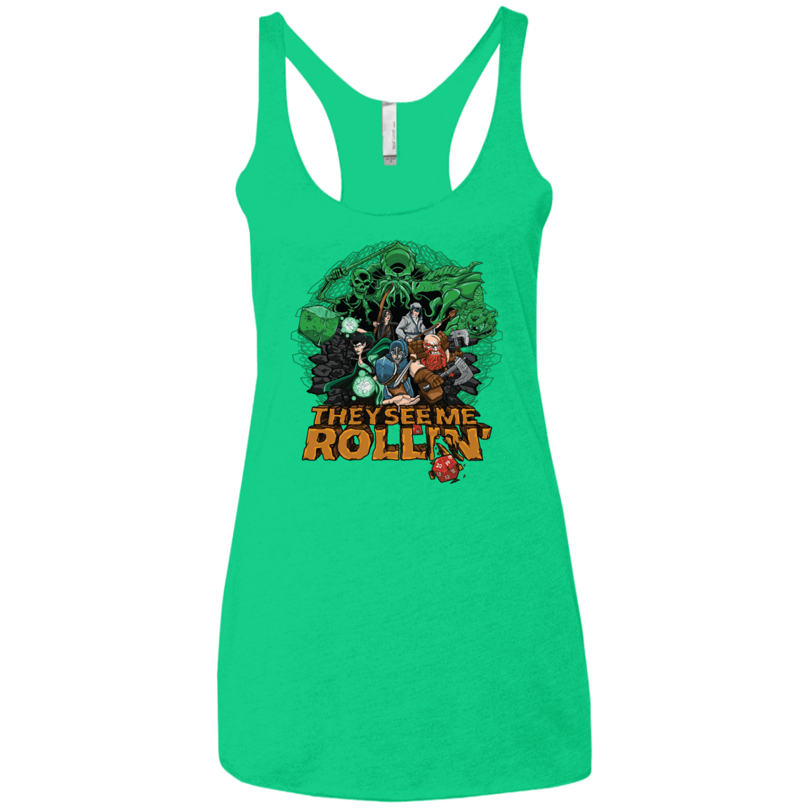 T-Shirts Envy / X-Small See me rolling Women's Triblend Racerback Tank