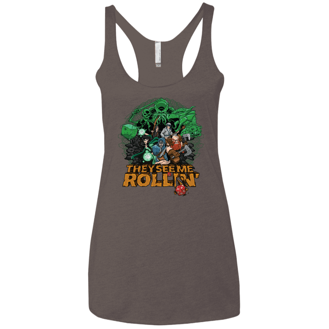 T-Shirts Macchiato / X-Small See me rolling Women's Triblend Racerback Tank