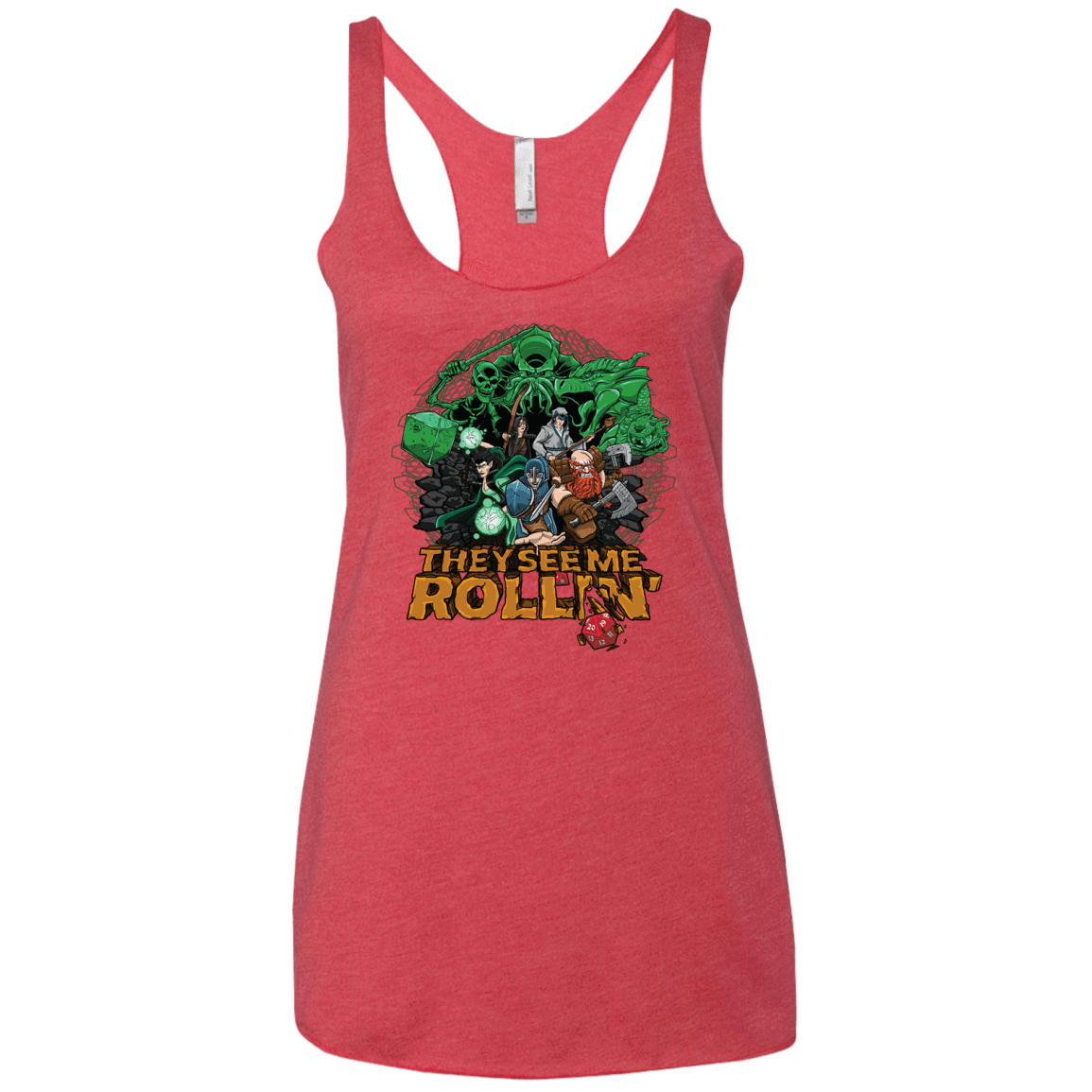 T-Shirts Vintage Red / X-Small See me rolling Women's Triblend Racerback Tank