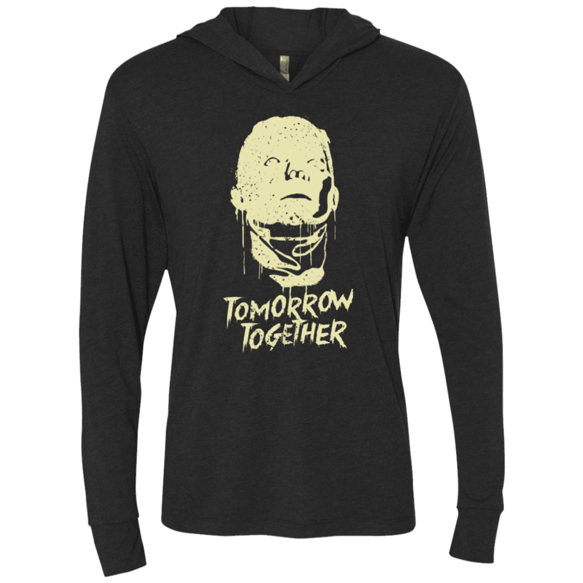 T-Shirts Vintage Black / X-Small Seegson Synthetics Triblend Long Sleeve Hoodie Tee