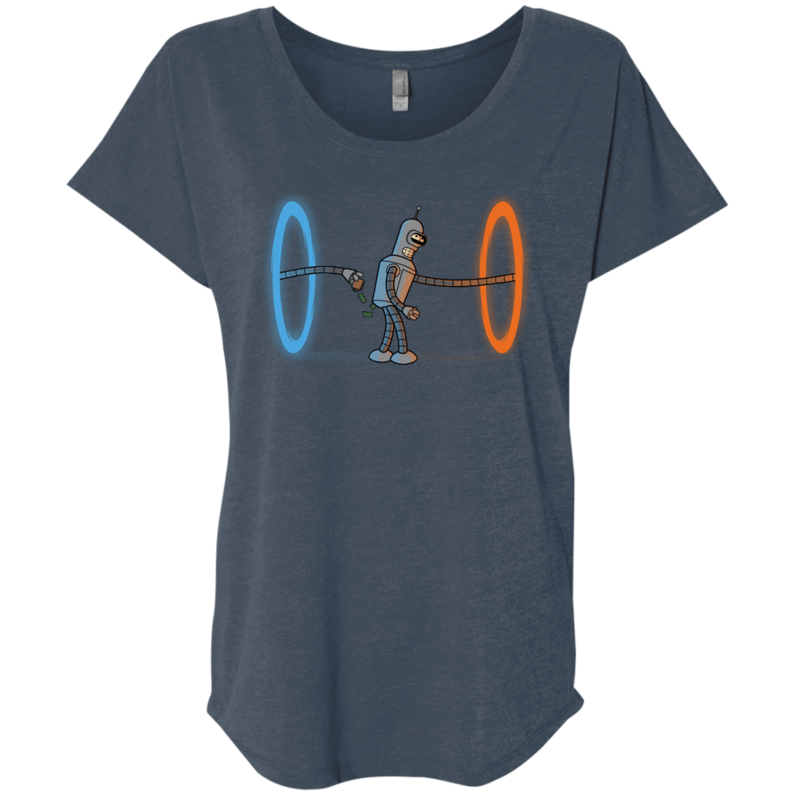 T-Shirts Indigo / X-Small Self Service Triblend Dolman Sleeve