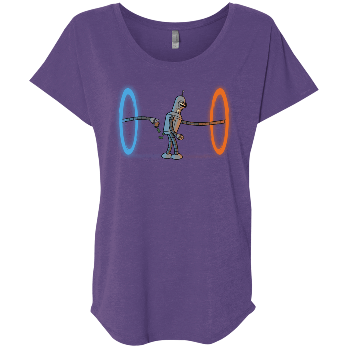 T-Shirts Purple Rush / X-Small Self Service Triblend Dolman Sleeve