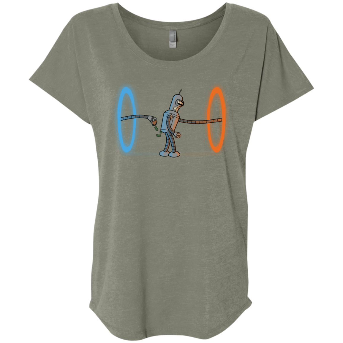 T-Shirts Venetian Grey / X-Small Self Service Triblend Dolman Sleeve