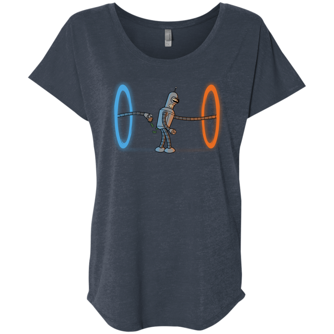 T-Shirts Vintage Navy / X-Small Self Service Triblend Dolman Sleeve