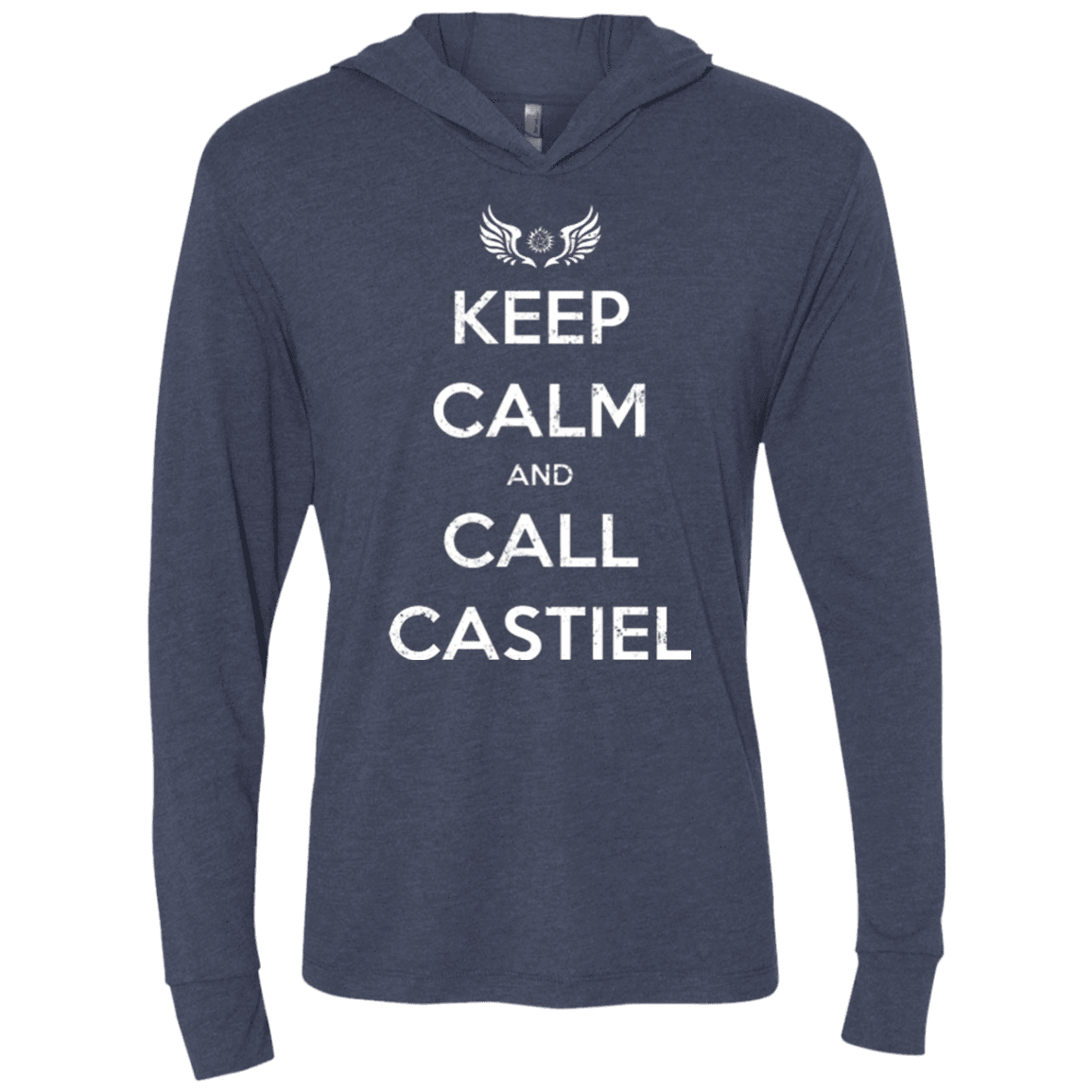 T-Shirts Vintage Navy / X-Small Send Me An Angel Triblend Long Sleeve Hoodie Tee