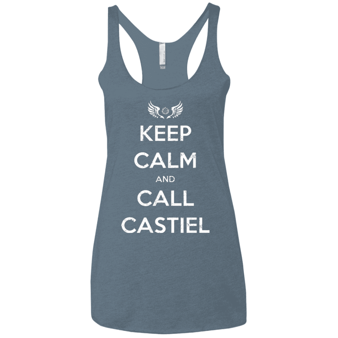 T-Shirts Indigo / X-Small Send Me An Angel Women's Triblend Racerback Tank