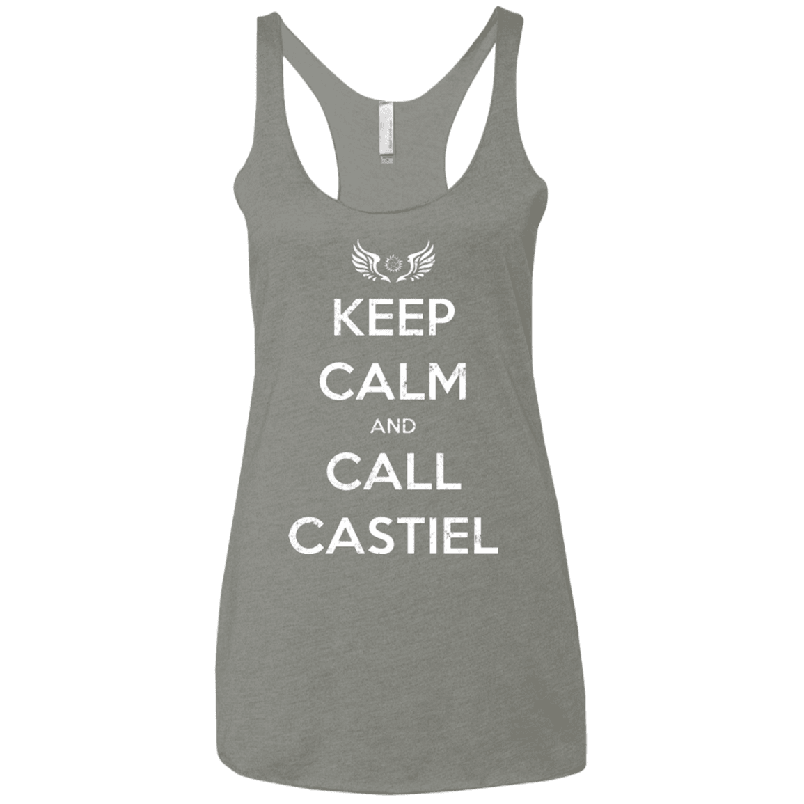 T-Shirts Venetian Grey / X-Small Send Me An Angel Women's Triblend Racerback Tank