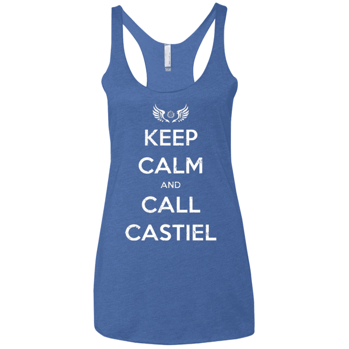 T-Shirts Vintage Royal / X-Small Send Me An Angel Women's Triblend Racerback Tank