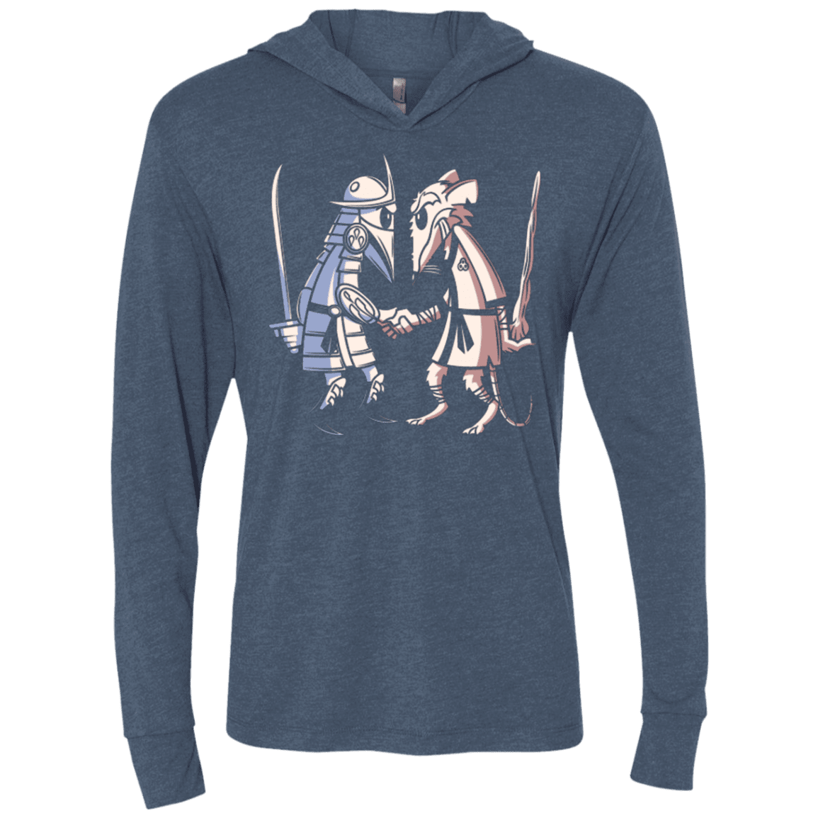 T-Shirts Indigo / X-Small Sensei vs Sensei Triblend Long Sleeve Hoodie Tee