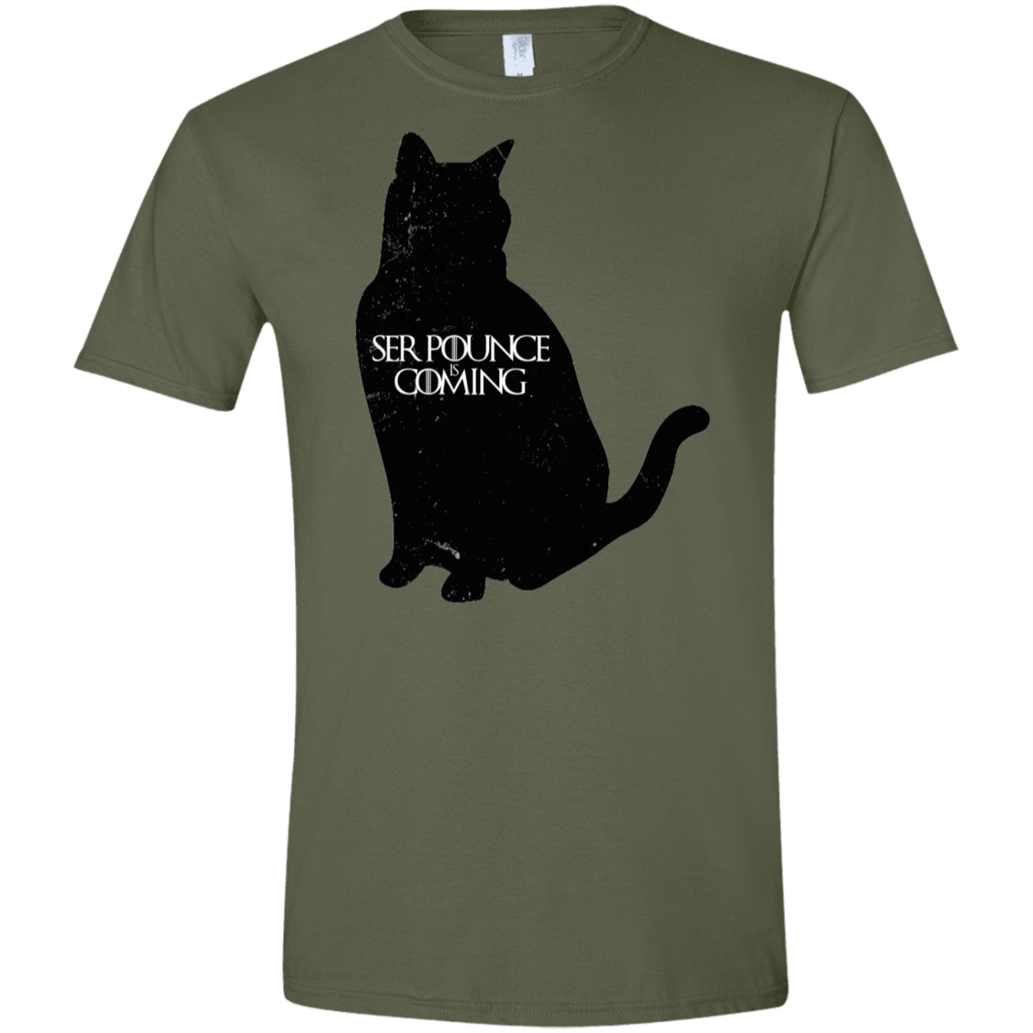 T-Shirts Military Green / S Ser Pounce is Coming Men's Semi-Fitted Softstyle