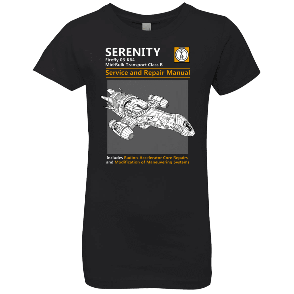 T-Shirts Black / YXS Serenity Service And Repair Manual Girls Premium T-Shirt