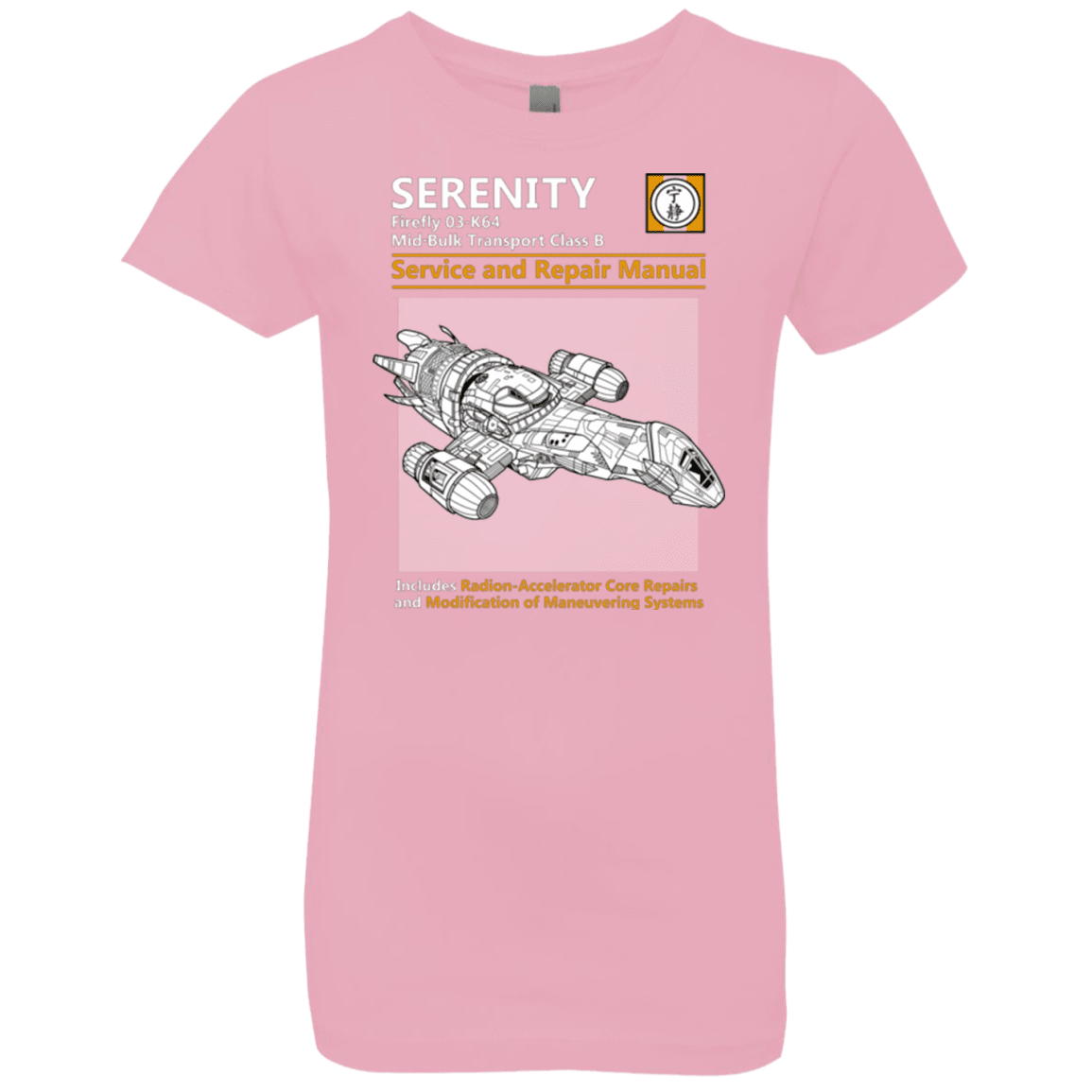 T-Shirts Light Pink / YXS Serenity Service And Repair Manual Girls Premium T-Shirt