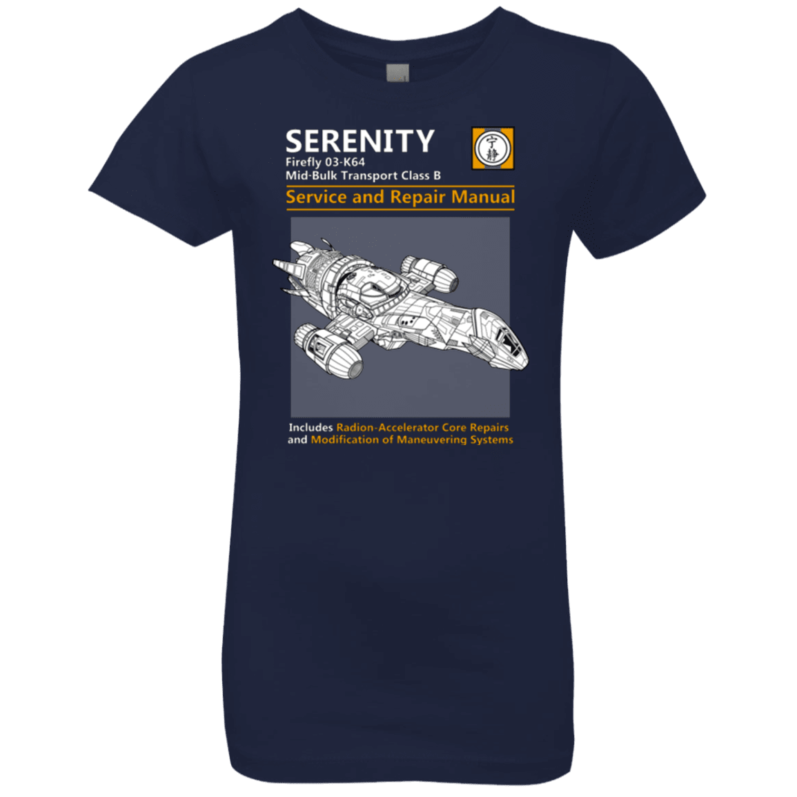T-Shirts Midnight Navy / YXS Serenity Service And Repair Manual Girls Premium T-Shirt