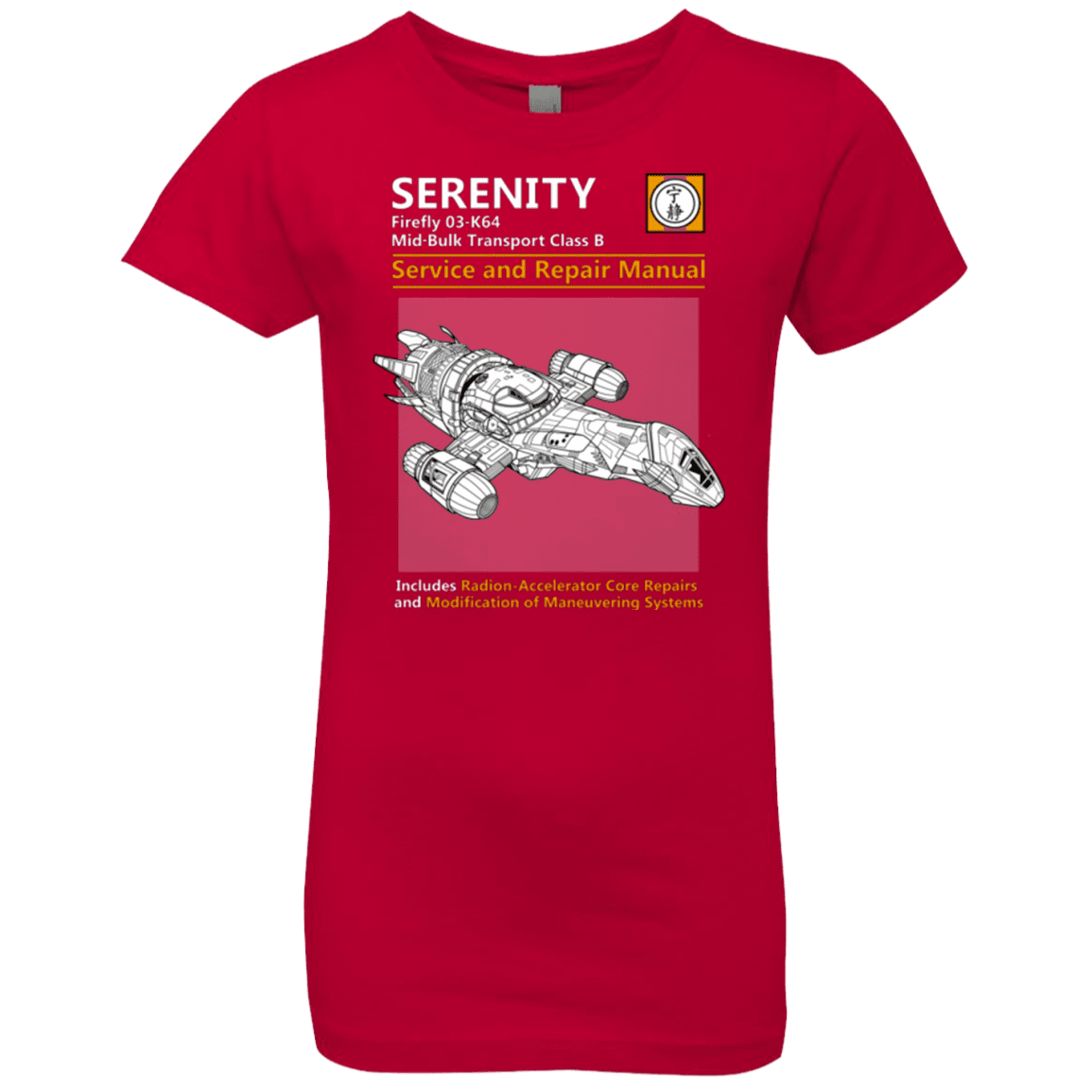 T-Shirts Red / YXS Serenity Service And Repair Manual Girls Premium T-Shirt