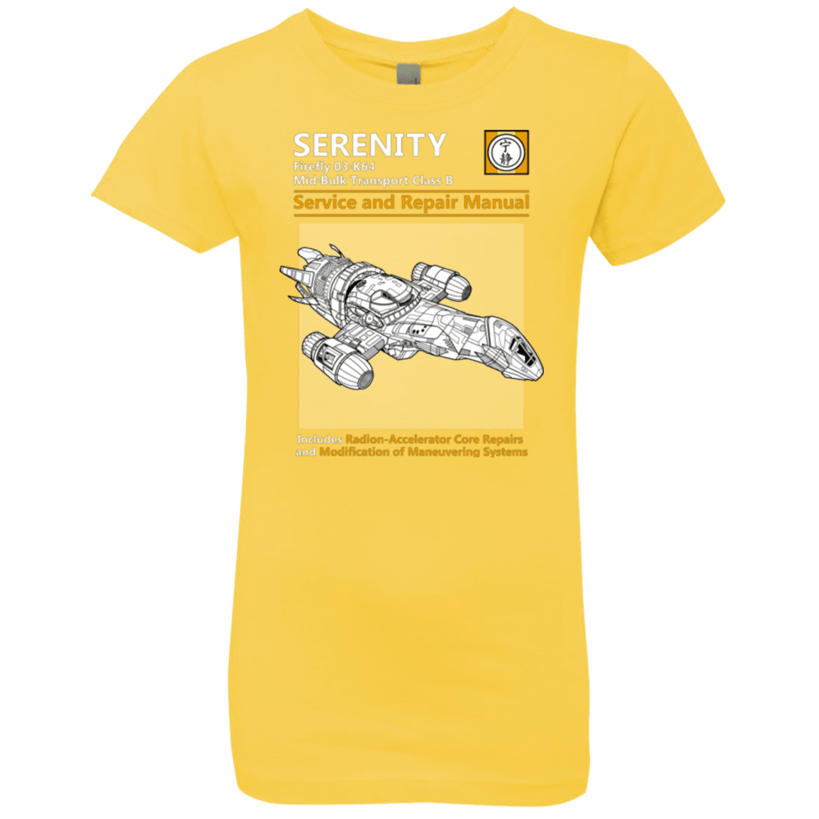 T-Shirts Vibrant Yellow / YXS Serenity Service And Repair Manual Girls Premium T-Shirt