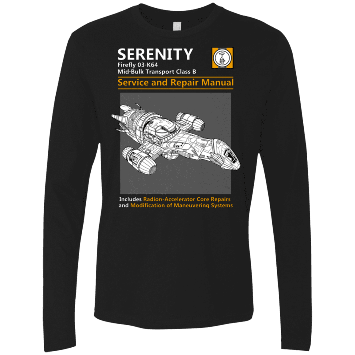 T-Shirts Black / Small Serenity Service And Repair Manual Men's Premium Long Sleeve